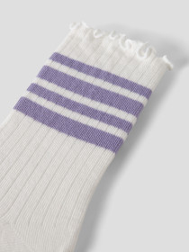 NAME IT Nkfsille Stripe Sock - Cloud Dancer Lavender Violet